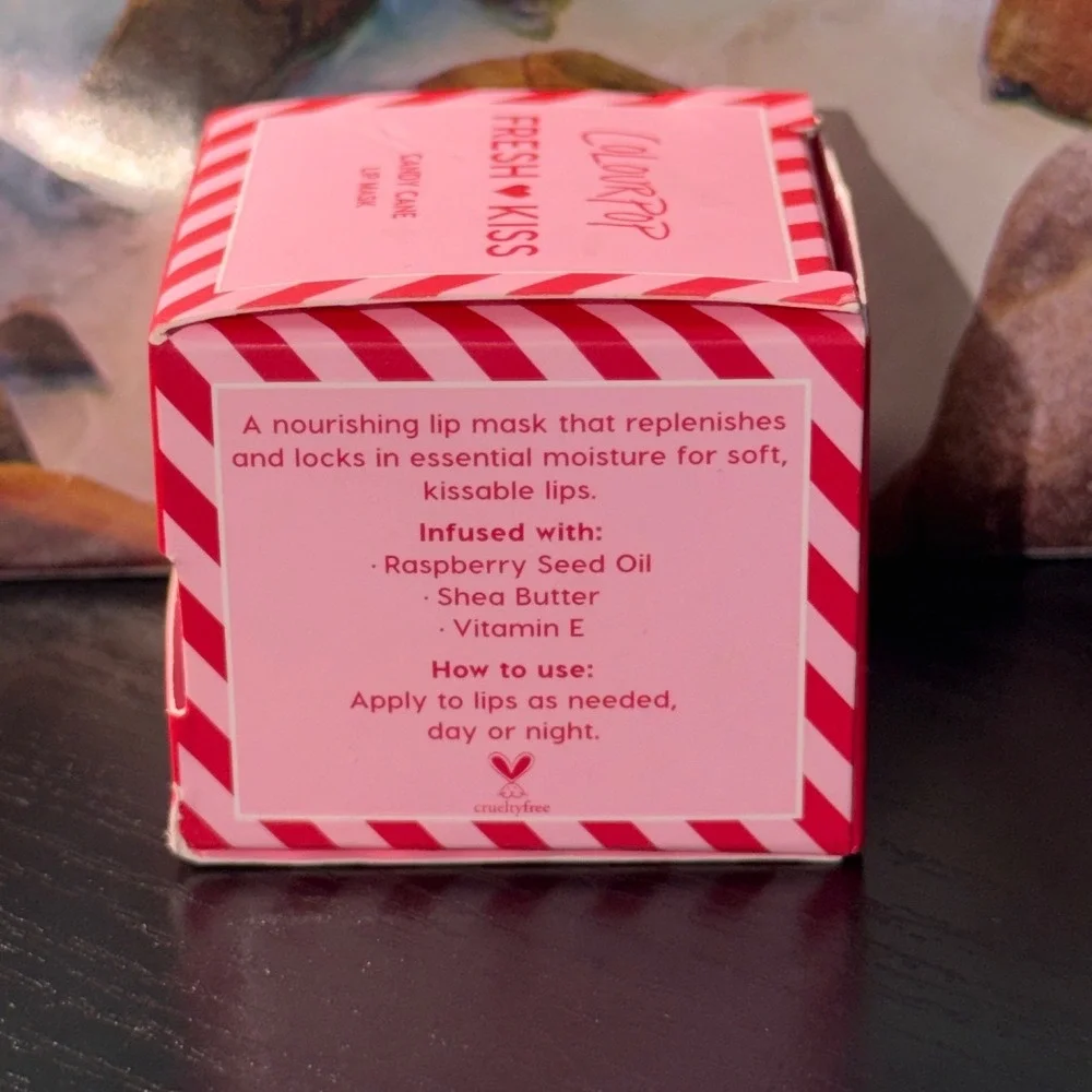 ColourPop Fresh Kiss Candy Cane Lip Mask Peppermint Holiday Edition